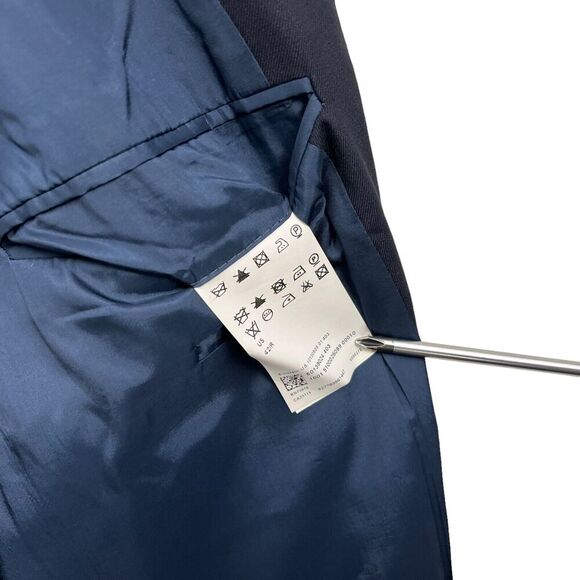 Boss Hugo Boss Mens Wool Blazer Suit 3 Button Ventless Lined Pockets Navy Sz 42R - Picture 5 of 7